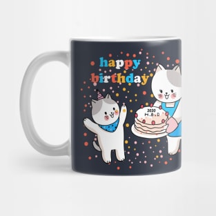 Happy Birthday Cat Mom and Kitty Mug